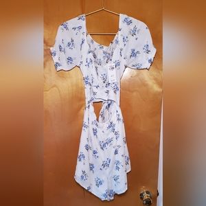 Hollister Blue Rose Romper